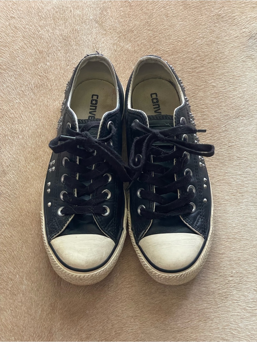 Black Studded Converse Sneakers